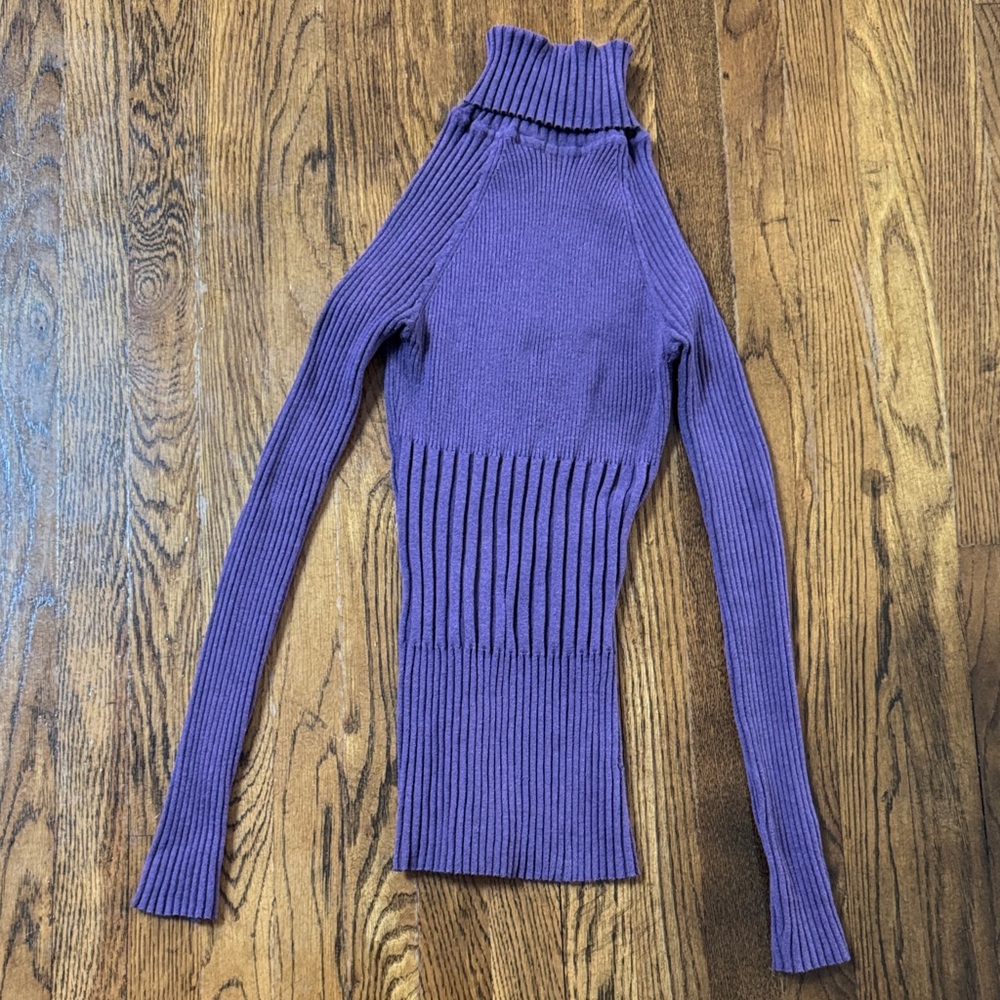 Purple Women's Tight Fitting Sweater